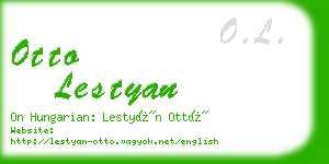 otto lestyan business card